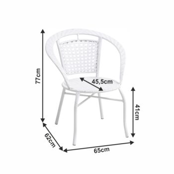 So záhradným setom z umelého ratanu JENAR 1+2 si užijete horúce letné dni v kruhu rodiny alebo priateľov. Trojdielny set pozostáva z okrúhleho stola a dvoch kresiel. Rozmery stola sú (ŠxV): 63x60 cm a rozmery kresla sú (ŠxHxV): 65x62x77 cm. Hĺbka sedu kresla má 45,5 cm, výška sedu kresla má 41…