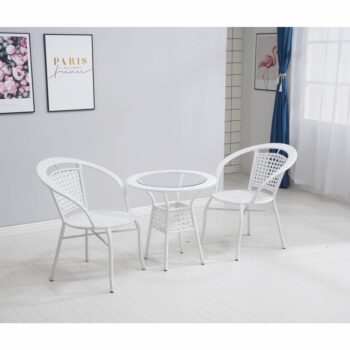 So záhradným setom z umelého ratanu JENAR 1+2 si užijete horúce letné dni v kruhu rodiny alebo priateľov. Trojdielny set pozostáva z okrúhleho stola a dvoch kresiel. Rozmery stola sú (ŠxV): 63x60 cm a rozmery kresla sú (ŠxHxV): 65x62x77 cm. Hĺbka sedu kresla má 45,5 cm, výška sedu kresla má 41…