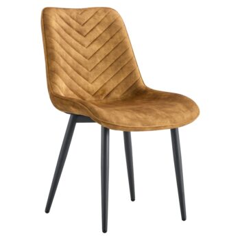 Jedálenská stolička Zaina Typ 2 v elegantnej kombinácii hnedozlatej a čiernej farby je ideálnym doplnkom pre váš interiér. Táto moderná stolička, ktorá pochádza z dielne značky KONDELA, sa vyznačuje nielen svojím štýlovým vzhľadom, ale aj praktickosťou a pohodlím.