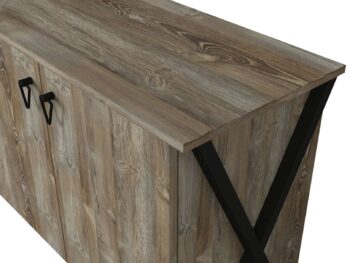 Komoda ZENTHPredstavujeme vám komodu ZENTH, ideálnu voľbu pre vašu obývaciu izbu alebo spálňu. Táto široká a elegantná komoda je navrhnutá tak, aby vám poskytla dostatok úložného priestoru a zároveň dodala vášmu interiéru moderný a štýlový vzhľad.Typ tovaru: KomodaVhodné do miestnosti: Obývacia izba a spálňaMateriál: LTD a kovRozmer: 180 x 76.8 x 44.8 cmFarba: Svetlo hnedáVybavenie: DvierkaVzhľad: ŠirokáPočet dvierok: 4Hrúbka materiálu: 18 mmDodatočné informácie: Dodávame v demonteKomoda ZENTH je vyrobená z kvalitného LTD materiálu a kovu s hrúbkou 18 mm, čo zaisťuje jej pevnosť a dlhú životnosť. Elegantná svetlo hnedá farba dodáva komode moderný a sofistikovaný vzhľad, ktorý sa hodí do akéhokoľvek interiéru. Komoda je vybavená štyrmi dvierkami, ktoré poskytujú dostatok úložného priestoru pre vaše potreby.Dodávame v demonte, čo znamená, že komodu ľahko zložíte podľa priloženého návodu. Komoda ZENTH je perfektnou voľbou pre každého, kto hľadá štýlový a funkčný nábytok do svojej obývačky alebo spálne.