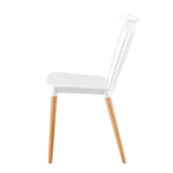 Jedálenská stolička Zosima v elegantnej kombinácii bielej farby a bukového dreva je ideálnym doplnkom pre moderné interiéry. Táto stolička, vyrobená pod značkou KONDELA, ponúka nielen estetický vzhľad, ale aj praktickosť a pohodlie.