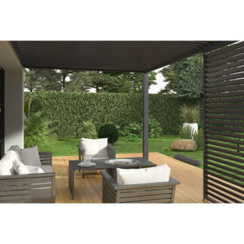 Záhradná hliníková pergola do steny 4x3 m (antracit)