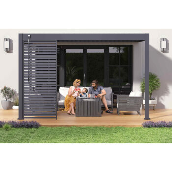 Záhradná hliníková pergola do steny 4x3 m (antracit)