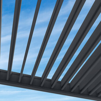 Záhradná hliníková pergola do steny 4x3 m (antracit)