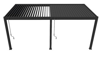 Záhradná hliníková pergola do steny 6x3 m (antracit)