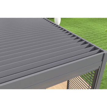Záhradná hliníková pergola do steny 6x3 m (antracit)