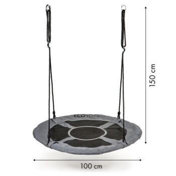 Záhradná hojdačka bocianie hniezdo 100 cm ECOTOYS sivá
