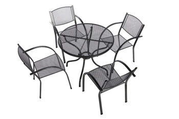 Záhradná kovová zostava MILANO I. 1+4 Stôl ø 90 cm (CT0313)