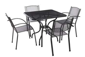 Záhradná kovová zostava MILANO II. 1+4 Stôl 90x90 cm (CT0312)