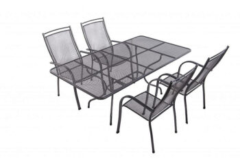 Záhradná kovová zostava PALMA I. 1+4 Stôl obdĺžník 160x95 cm (CT0311)