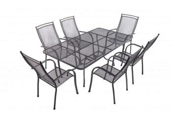 Záhradná kovová zostava PALMA I. 1+6 Stôl obdĺžník 160x95 cm (CT0311)