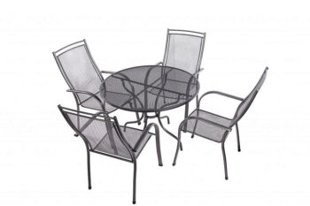 Záhradná kovová zostava PALMA III. 1+4 Stôl ⌀ 90 cm (CT0313)