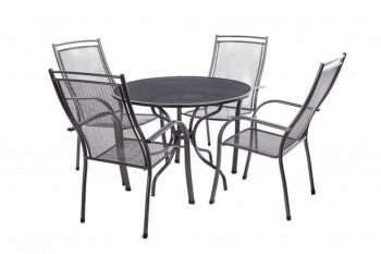 Záhradná kovová zostava PALMA III. 1+4 Stôl ⌀ 90 cm (CT0313)