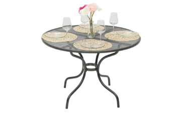 Záhradná kovová zostava PALMA III. 1+4 Stôl ⌀ 90 cm (CT0313)