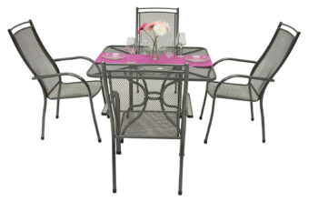 Záhradná kovová zostava PALMA IV. 1+4 Stôl 90 x 90 cm (CT0312)