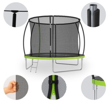 Záhradná trampolína pre deti so sieťou a rebríkom SIDER 8FT  - Ø 252 cm