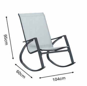 Záhradné hojdacie kreslo v sivej farbe