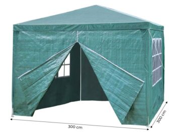 Záhradný stan / Pavilón 3 x 3 m zelená