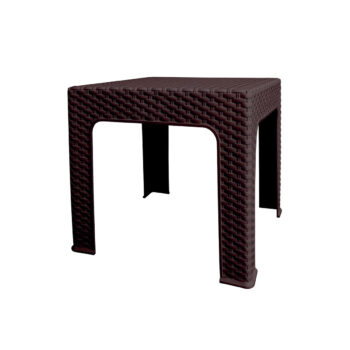 Záhradný stolík Bistro Ratan, 42 x 42 x 42 cm, wenge