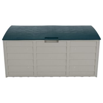 Záhradný úložný box, šedá/zelená, KORTEZ
