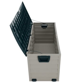 Záhradný úložný box, šedá/zelená, KORTEZ