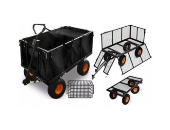 Záhradný vozík na nafukovacích kolesách 220 l / 350 kg