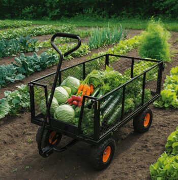 Záhradný vozík na nafukovacích kolesách 220 l / 350 kg