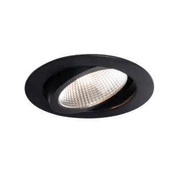 Zapustené bodové svetlo čierne 9,5 cm vrátane LED 1300lm stmievateľné IP65 - Gaius
