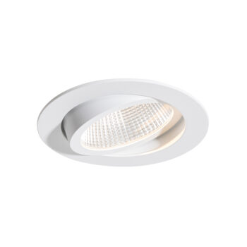 Zapustený reflektor biely 9,5 cm vrátane LED 1300 lm stmievateľný IP65 - Gaius