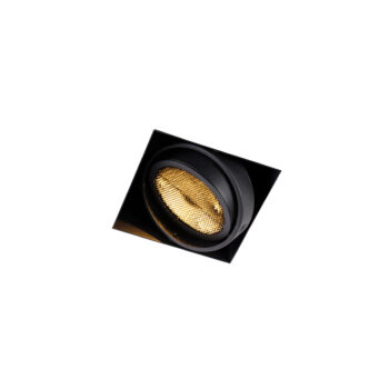 Zápustený reflektor čierny GU10 AR111 bez rámu - Oneon Honey