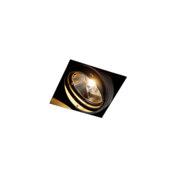 Zápustený reflektor čierny GU10 AR111 bez rámu - Oneon
