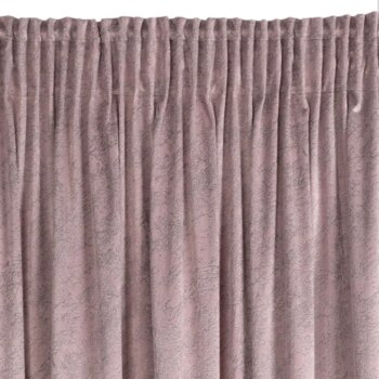 Zatemňovací zamatový záves s potlačou imitujúcou mramor - ružový Šírka: 140 cm | Dĺžka: 270 cm