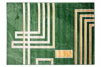 Zaujímavý moderný zelený koberec so zlatým vzorom Šírka: 140 cm | Dĺžka: 200 cm