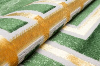 Zaujímavý moderný zelený koberec so zlatým vzorom Šírka: 140 cm | Dĺžka: 200 cm