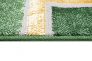 Zaujímavý moderný zelený koberec so zlatým vzorom Šírka: 80 cm | Dĺžka: 150 cm