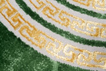 Zaujímavý zelený koberec s geometrickými vzormi Šírka: 120 cm | Dĺžka: 170 cm