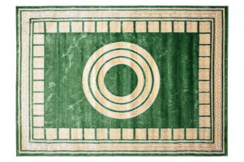 Zaujímavý zelený koberec s geometrickými vzormi Šírka: 80 cm | Dĺžka: 150 cm