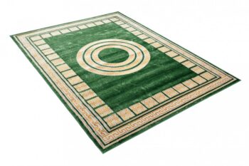 Zaujímavý zelený koberec s geometrickými vzormi Šírka: 80 cm | Dĺžka: 150 cm