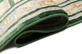 Zaujímavý zelený koberec s geometrickými vzormi Šírka: 80 cm | Dĺžka: 150 cm