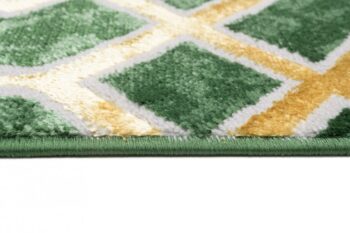 Zaujímavý zelený koberec so zlatým vzorom Šírka: 140 cm | Dĺžka: 200 cm