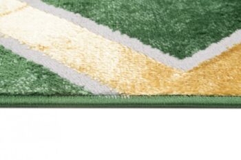 Zaujímavý zelený koberec so zlatým vzorom kosoštvorcov Šírka: 120 cm | Dĺžka: 170 cm