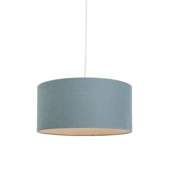 Závesné svietidlo biele s modrým tienidlom 50 cm - Combi 1