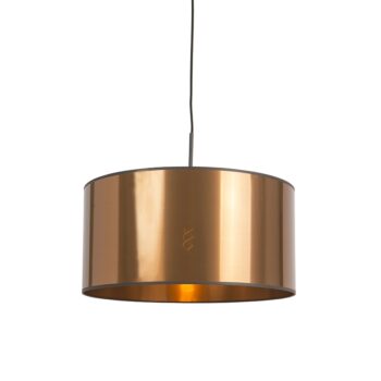 Závesné svietidlo v štýle Art Deco biele s medeným tienidlom 50 cm - Combi 1