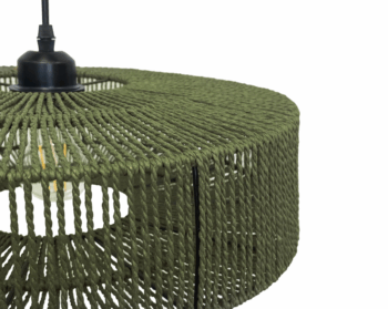 Závesné svietidlo z juty a kovu 60W hnedá