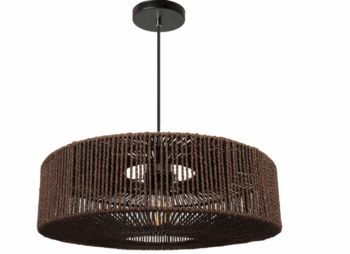 Závesné svietidlo z juty a kovu 60W zelená