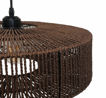 Závesné svietidlo z juty a kovu 60W zelená