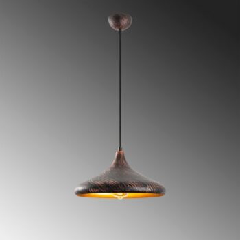 Závesný luster Barek - 11546, čierna/medená