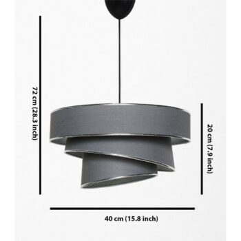 Závesný luster Couper - Anthracite, strieborná