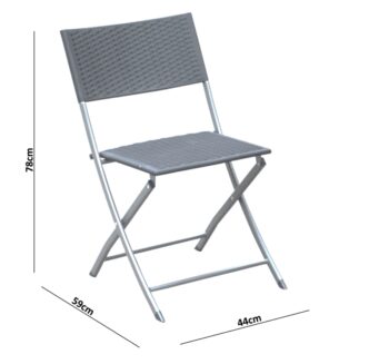 Zostava nábytku na balkón v antracitovej farbe