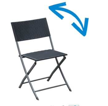 Zostava nábytku na balkón v antracitovej farbe